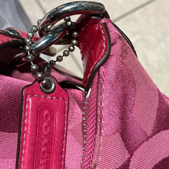 Coach Pink Shoulder Purse - Picture 7 of 16